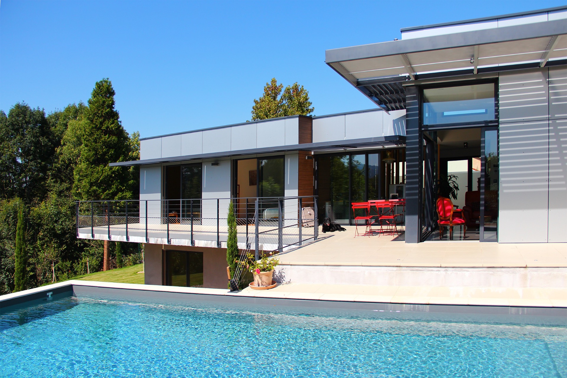 Villa contemporaine BBC à ossature bois - Montanay (69)